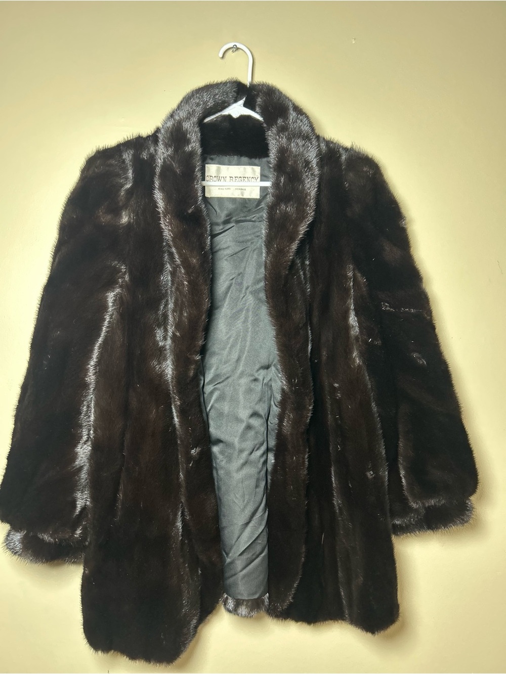 Brown Mink Fur Coat - Luxurious Dark Brown